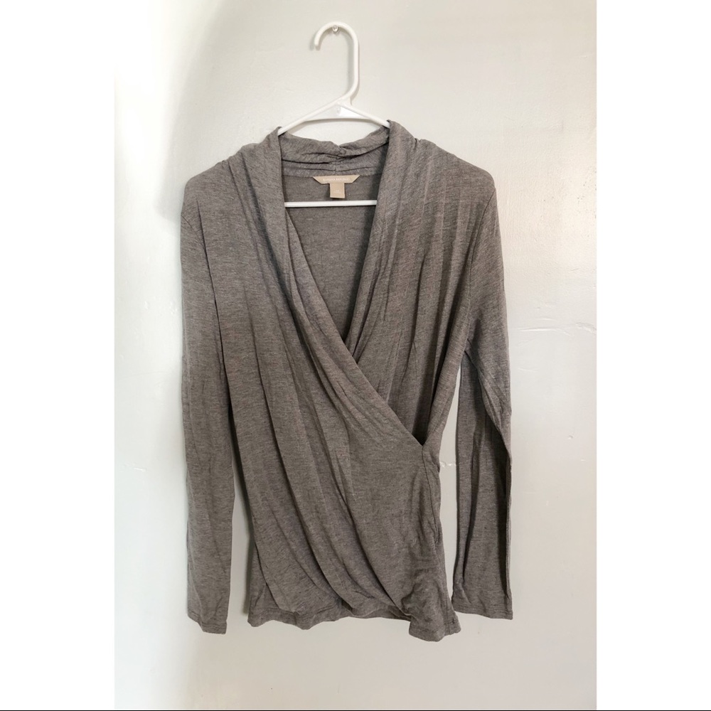 Gray wrap shirt